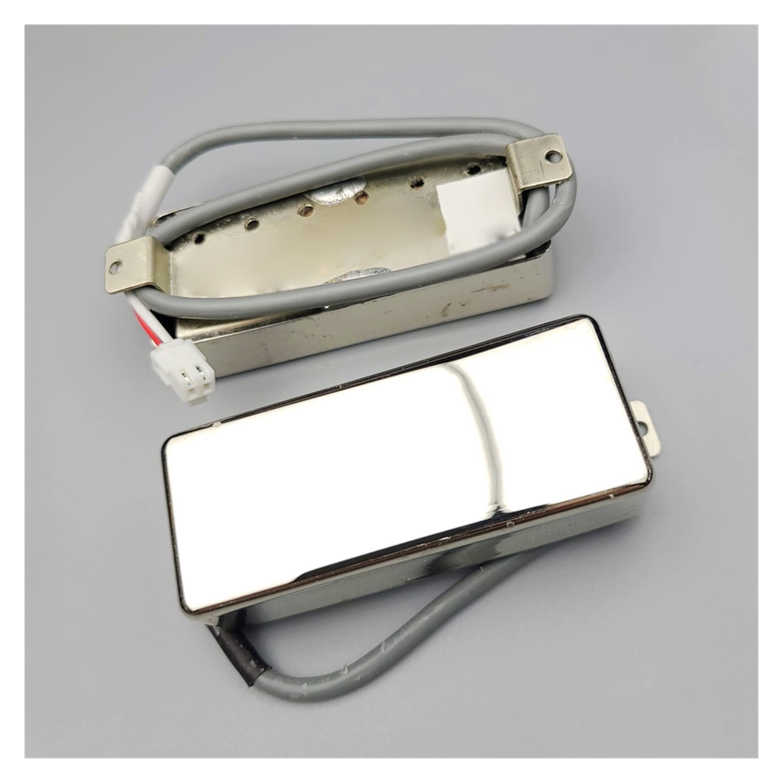 1 Set Nickel Mini Neck And Bridge Pickup With Silver Cover For Electric Guitar Parts Pickup-Set For Electric Guitars
