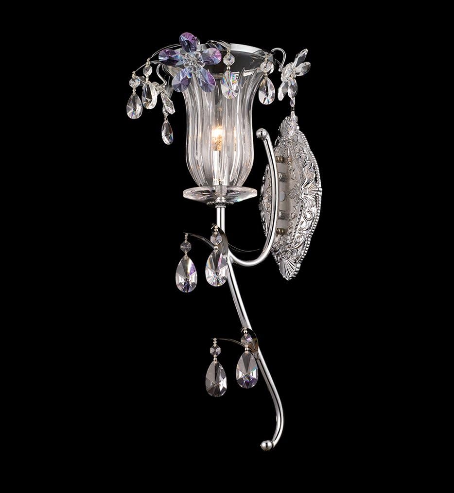 Dale Tiffany GH90114 Rowley Wall Sconce Light, Polished Chrome Finish
