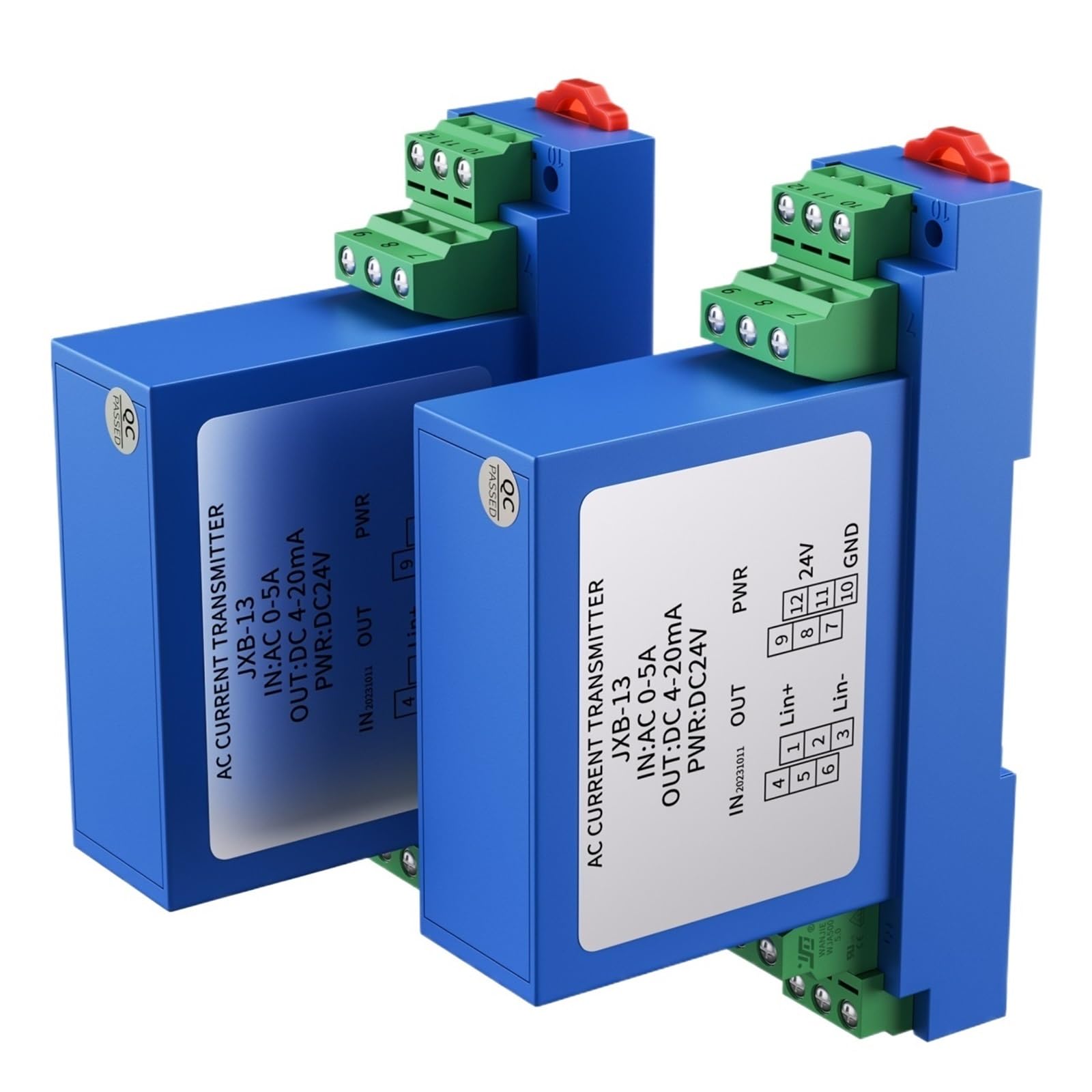 Transductor de corriente AC 0-7A, salidas 4-20MA, 0-10V, RS485, alimentación DC 24V 7