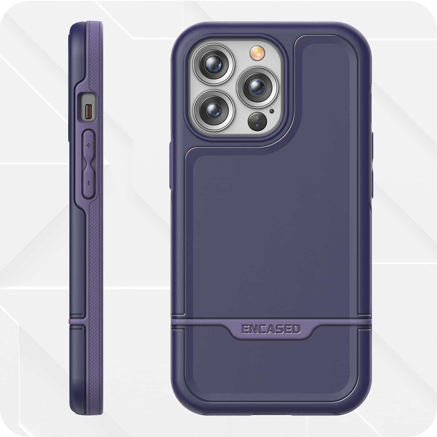 Encased Rebel Case Für IPhone 13 Pro – Stoßfeste Schutzhülle Mit Gürtelclip | 3 M Fallschutz, Kabelloses Laden