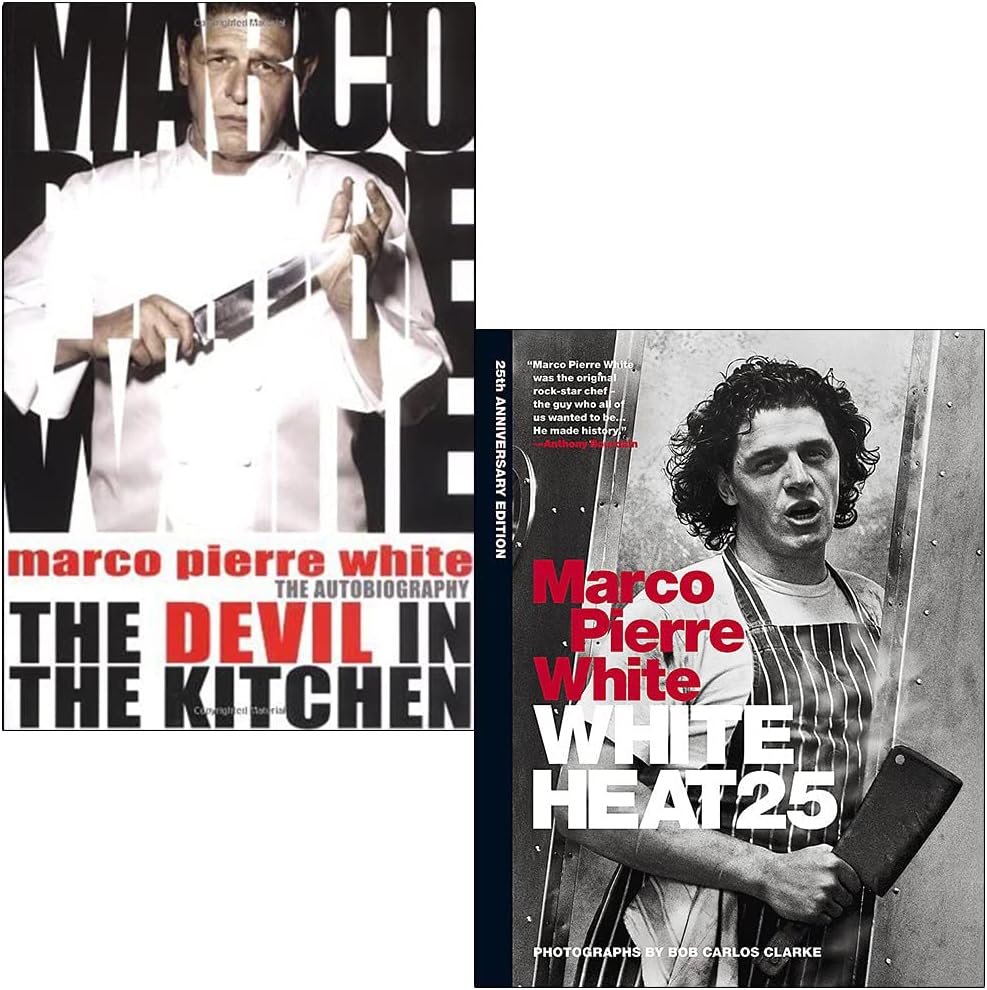 Devil in the kitchen & White Heat 25 By Marco Pierre White 2 Books Collection Set