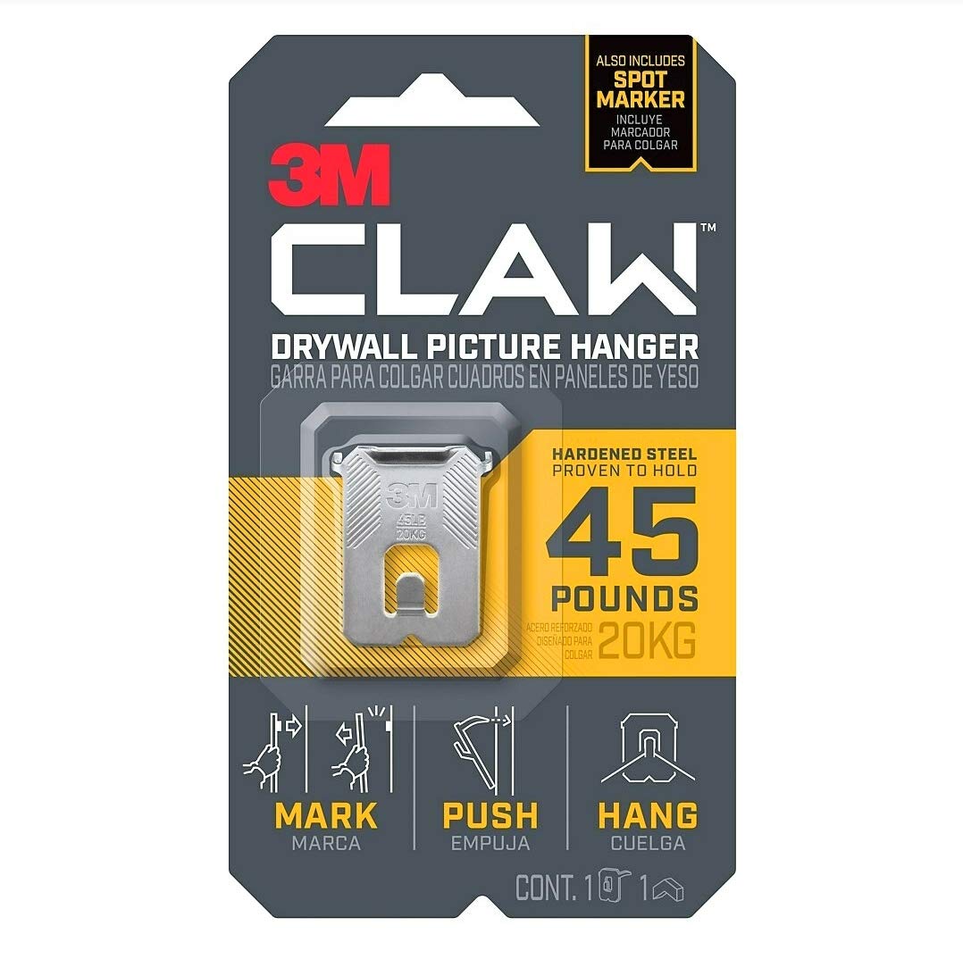 3M CLAW Strong Durable Drywall Picture Hanger (45 LB) (B08KD4PRL3) Amazon Price History, Amazon Price Tracker