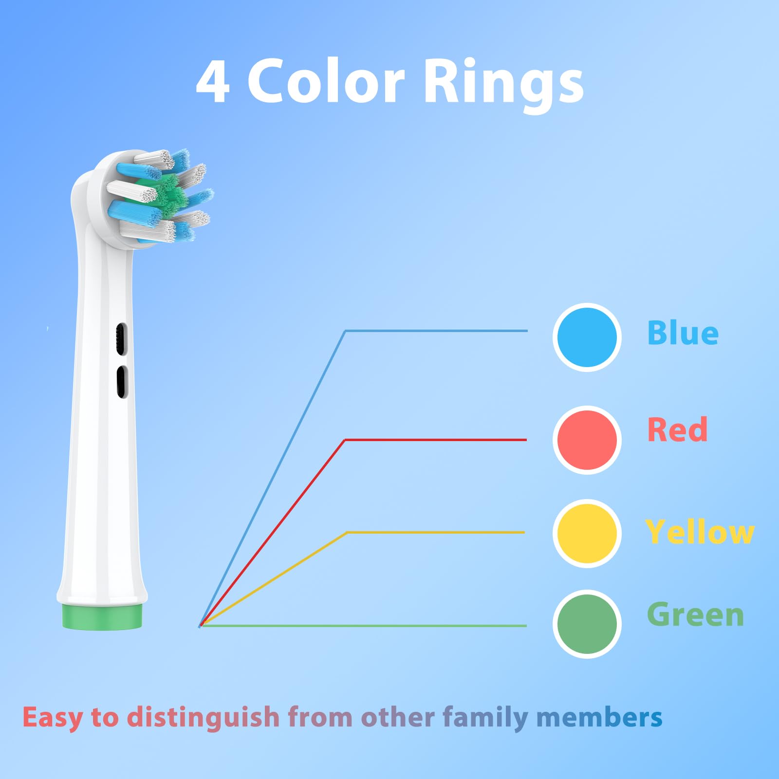 Cabezales de repuesto compatibles con cepillo de dientes eléctrico Oral B, limpieza de dientes superior con cerdas cruzadas, 8 unidades, color blanco