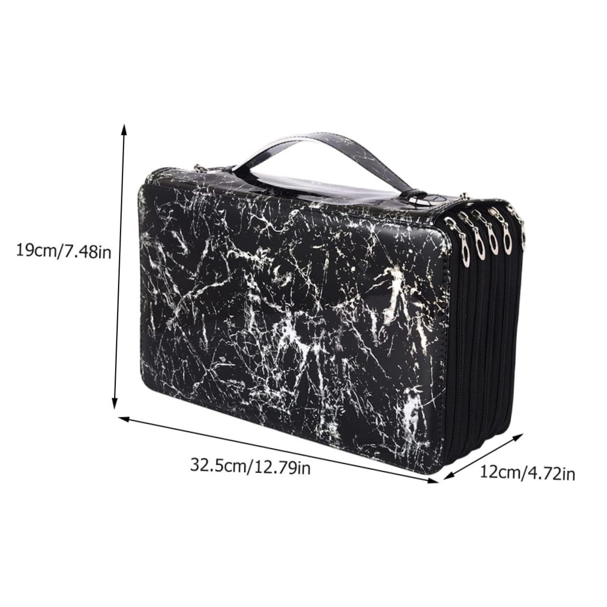 Tofficu Astuccio Multistrato Grande, Oxford, Chiusura a Zip, Portapenne Portatile per Scuola e Matite, per Studenti