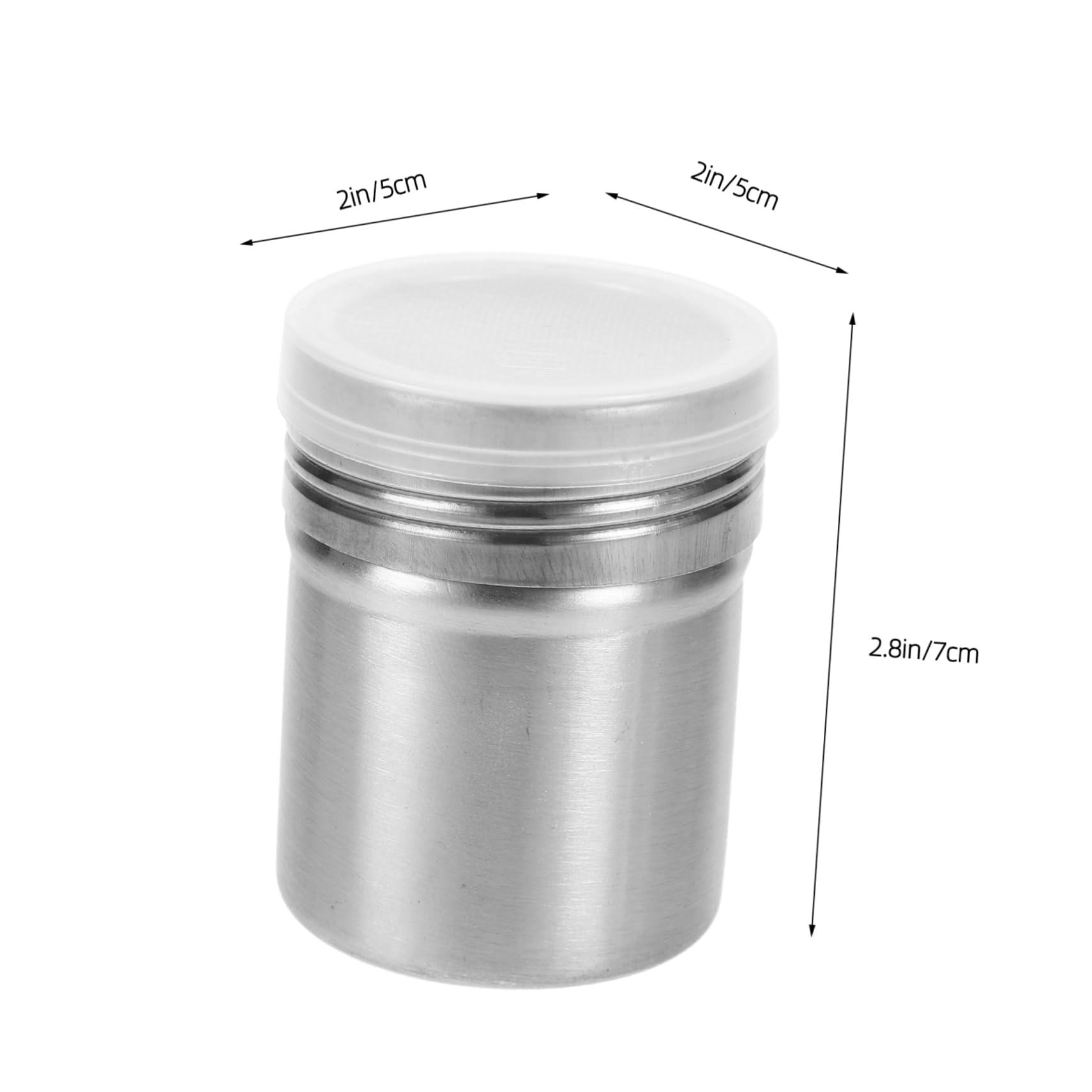FUNOMOCYA 3pcs Stainless Steel Condiment Jars Crank Flour Shaker Shaker Sifter Seasoning Cans for Baking Cooking Random Color