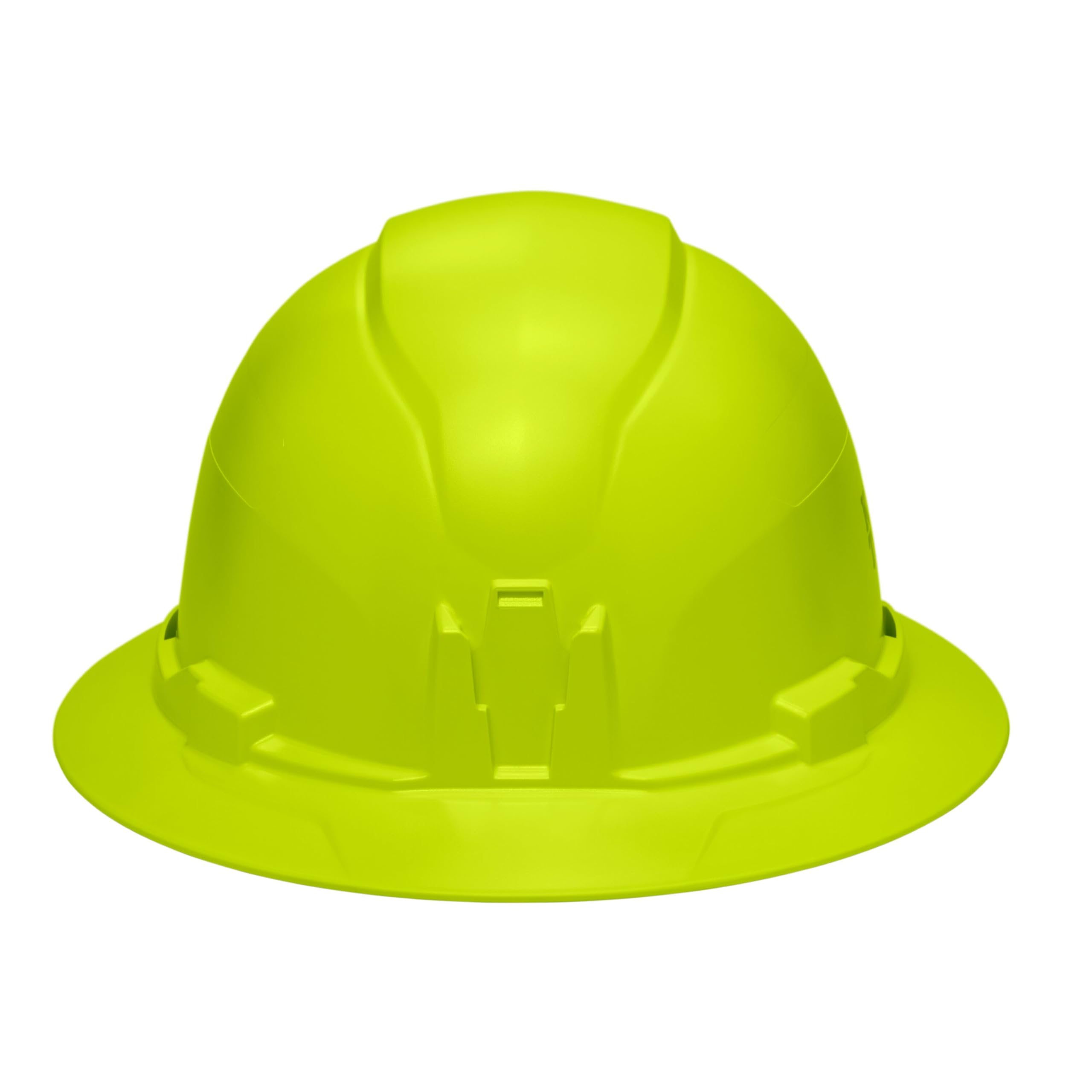 Klein Tools 60910 - Casco de Seguridad, Estilo de Borde Completo, sin ventilar, Acolchado, Diadema antiolores, Probado hasta 20 kV, Alta Visibilidad Verde limón
