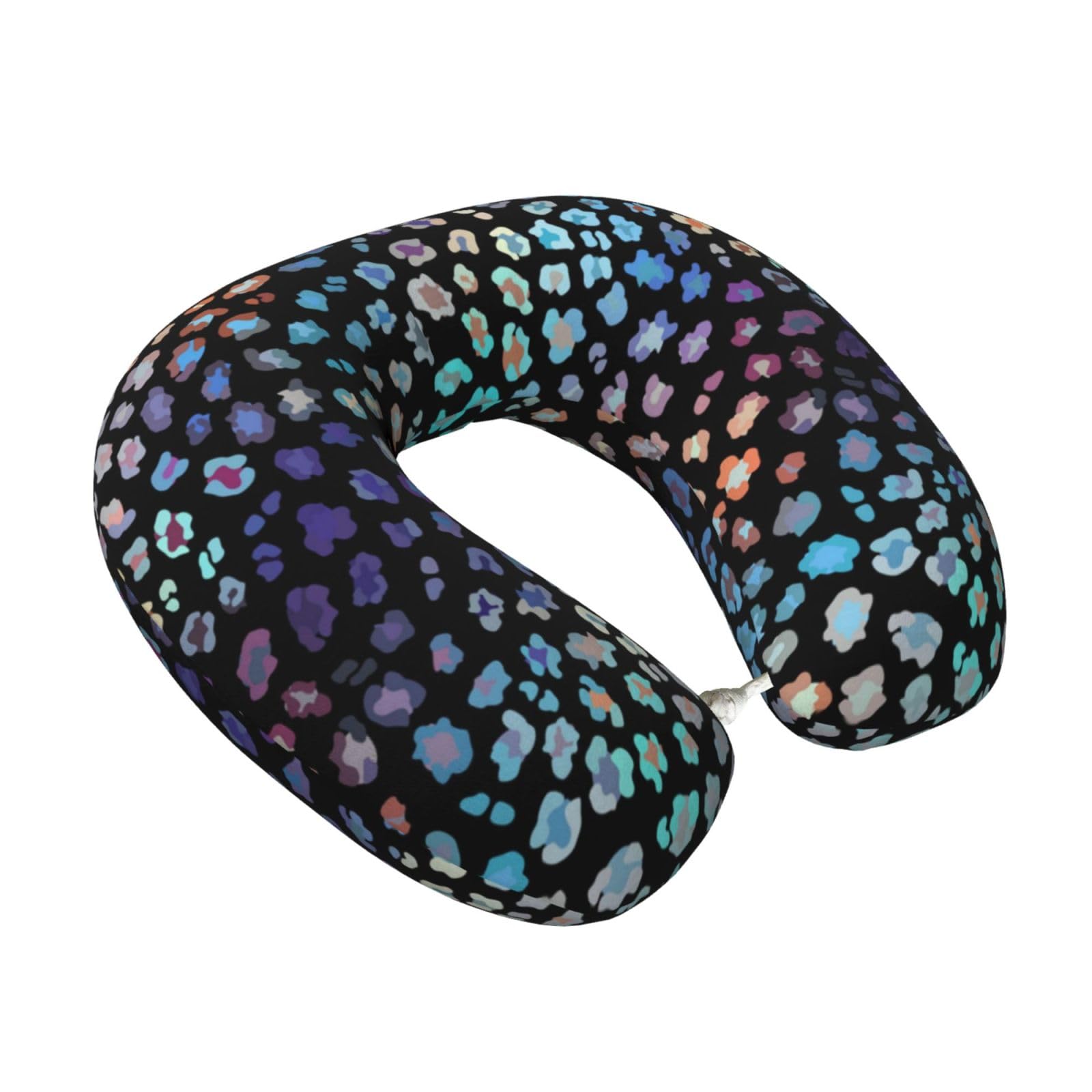LKYMOH Seamless Animal Leopard Texture Pattern, Travel Neck Pillow U-Shaped Memory Neck Support Soft Comfortable With Washable Cover For Airplane Car Traveling and Office