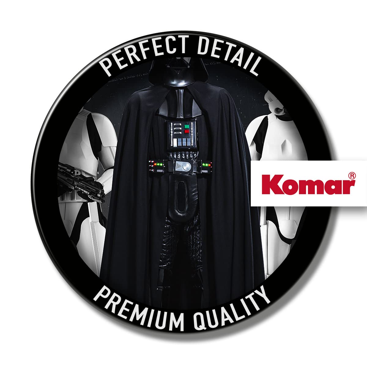 Komar Vlies Fototapete - Star Wars The Dark Side - Größe 368 x 248 cm, 4 Teile inklusive Kleister - Tapete, Wohnzimmer, Schlafzimmer, Schwarz, Weiß
