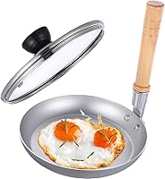 Vista 1 de Oyakodon - Sartén japonesa para padres e hijos de 6.7 pulgadas/6.7 in con tapa, sartén creativa vertical con mango vertical, sartén japonesa