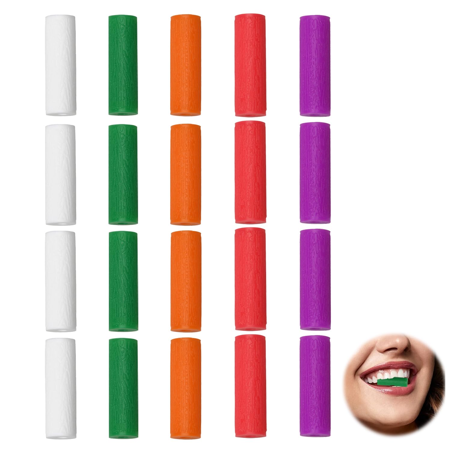 20 sztuk Aligners Chewies, wielokrotnego użytku, wiele substancji zapachowych, nadaje się do prania, do Aligner Chompers, szelki do gryzienia do Aligner Chompers Retainer (wielokolorowe)