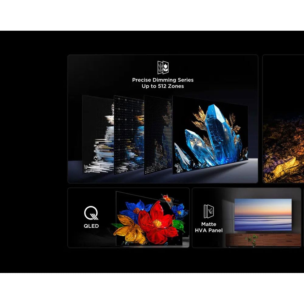TCL TV QLED-MiniLED de 55 polegadas Smart Google TV, resolução 4K