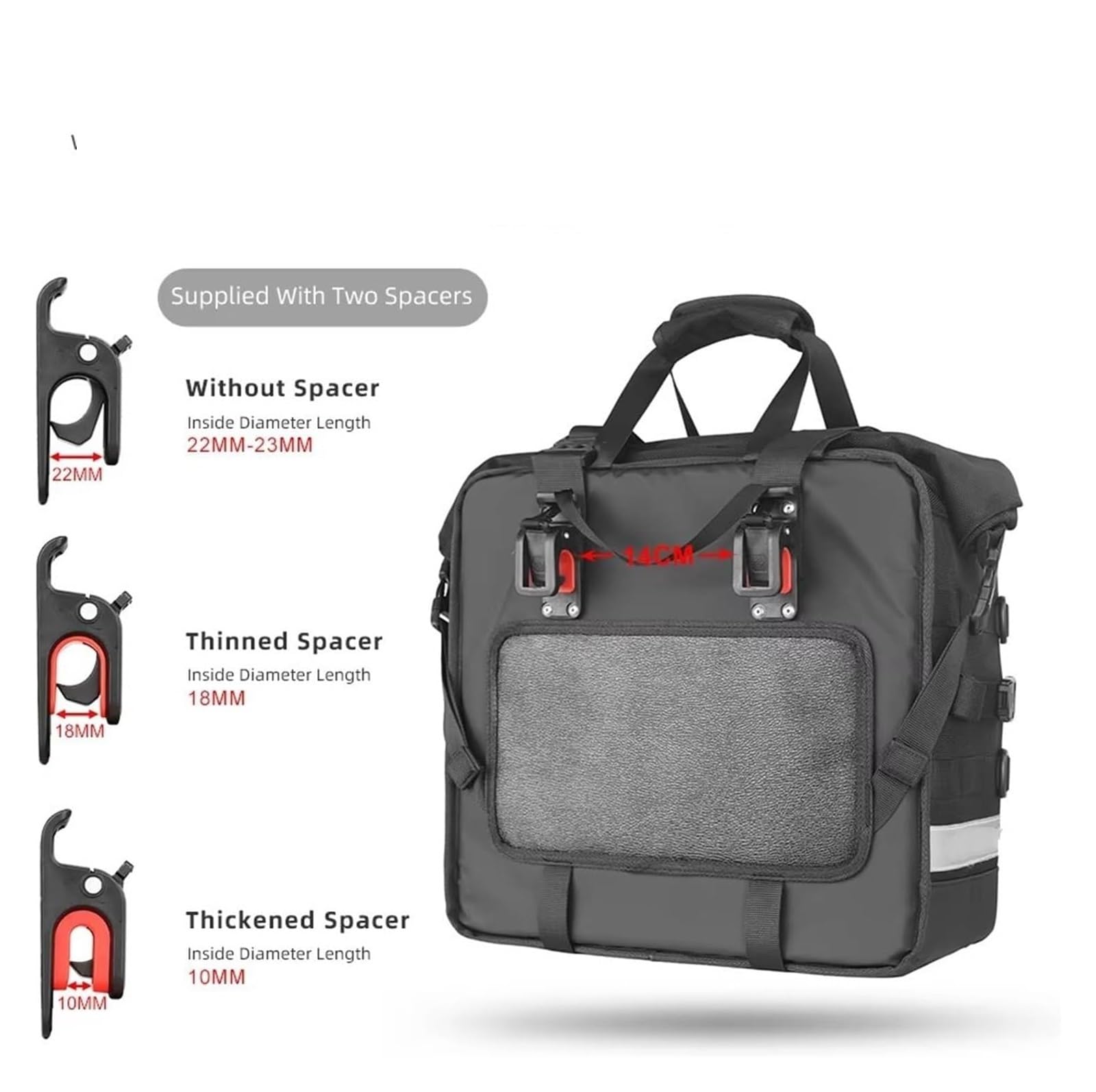 Moto Paraurti Borsa Moto Borse Laterali Sgancio Rapido 3D Cube Tail Impermeabili 25-32 Litri Espandibili Valigia Portaoggetti Borsa