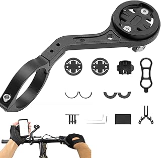lembrd Bicycle Computer Mount Holder - Cycling Bike Computer GPS Out Front Mount Holder | Aluminium Alloy Extended Out-Front Cycling Bicycle Computer Combo Mount