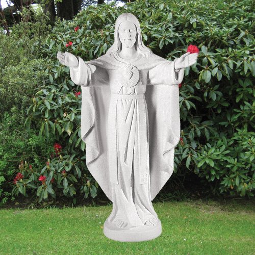 Marble Garden Statues - Jesus Christ 100cm Religious Sculpture