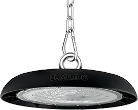 FactorLED UFO Industrial Hood 100W, 12000Lm, IP65 Outdoor, LED Lamp Ideal for Industrial Buildings, Workshops or Factories, No Flick, HighBay, Natural Light 4000K (100, Watts)