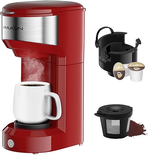 Cafetera de una sola porción para cápsulas K-Cup de una sola taza y café molido cafeteras de una sola taza con depósito de 6 a 14 onzas tamaño mini