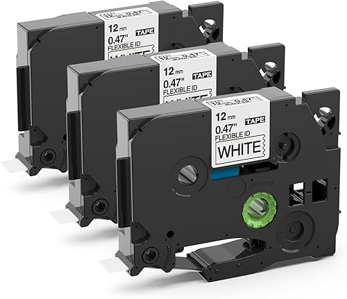 Label KINGDOM Cinta de etiquetas flexible compatible con TZe-FX231 Brother tzefx231 de 0.47 pulgadas, 0.47 de identificación flexible, cinta de disponible en Yaxa Venezuela
