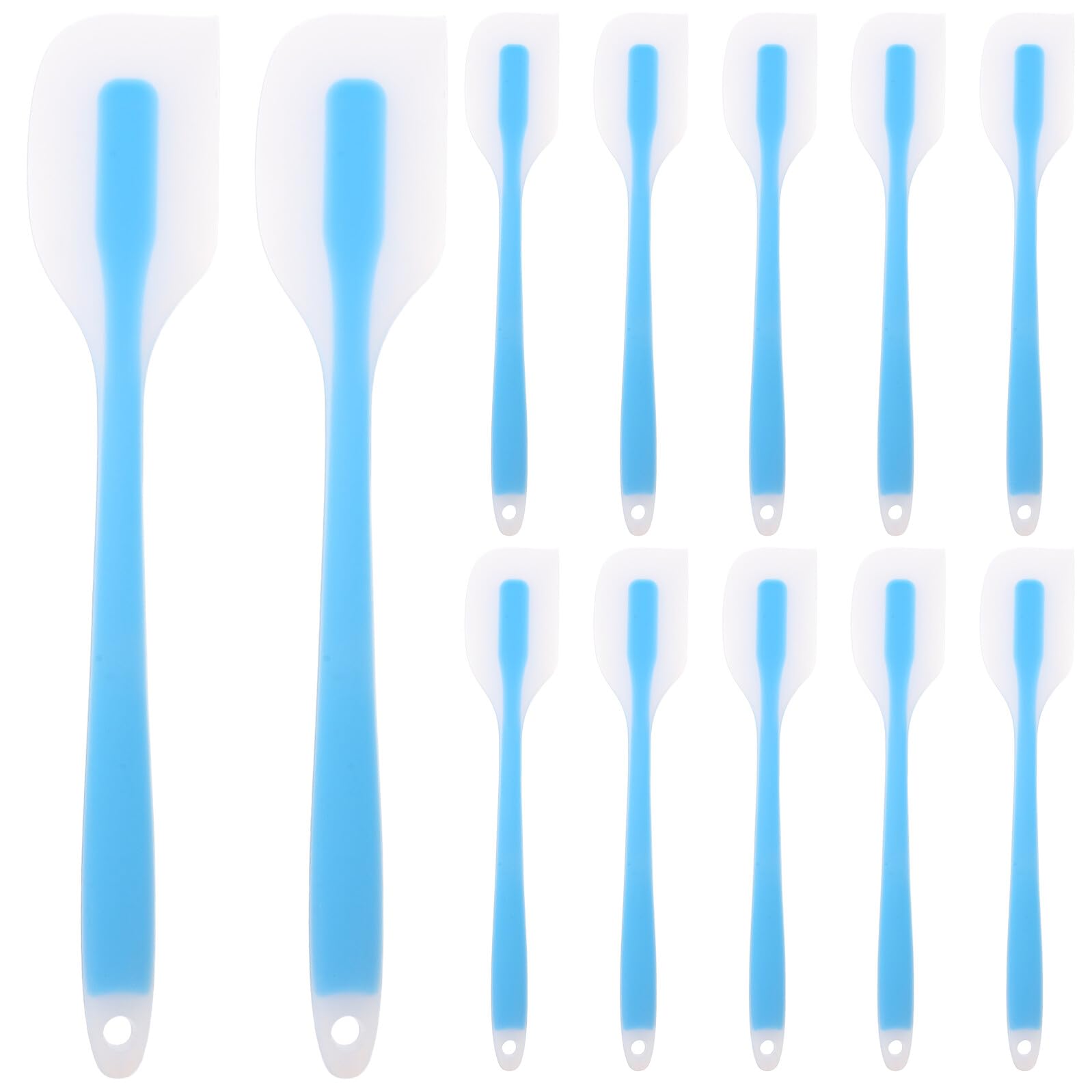 20 Stück Teiliges Flexibles Silikon-spatel Nahtloses Hitzebeständiges Küchenutensil mit Halbtransparentem Design Vielseitig für Backen Rühren Teigschaben für Kuchen Buttercreme