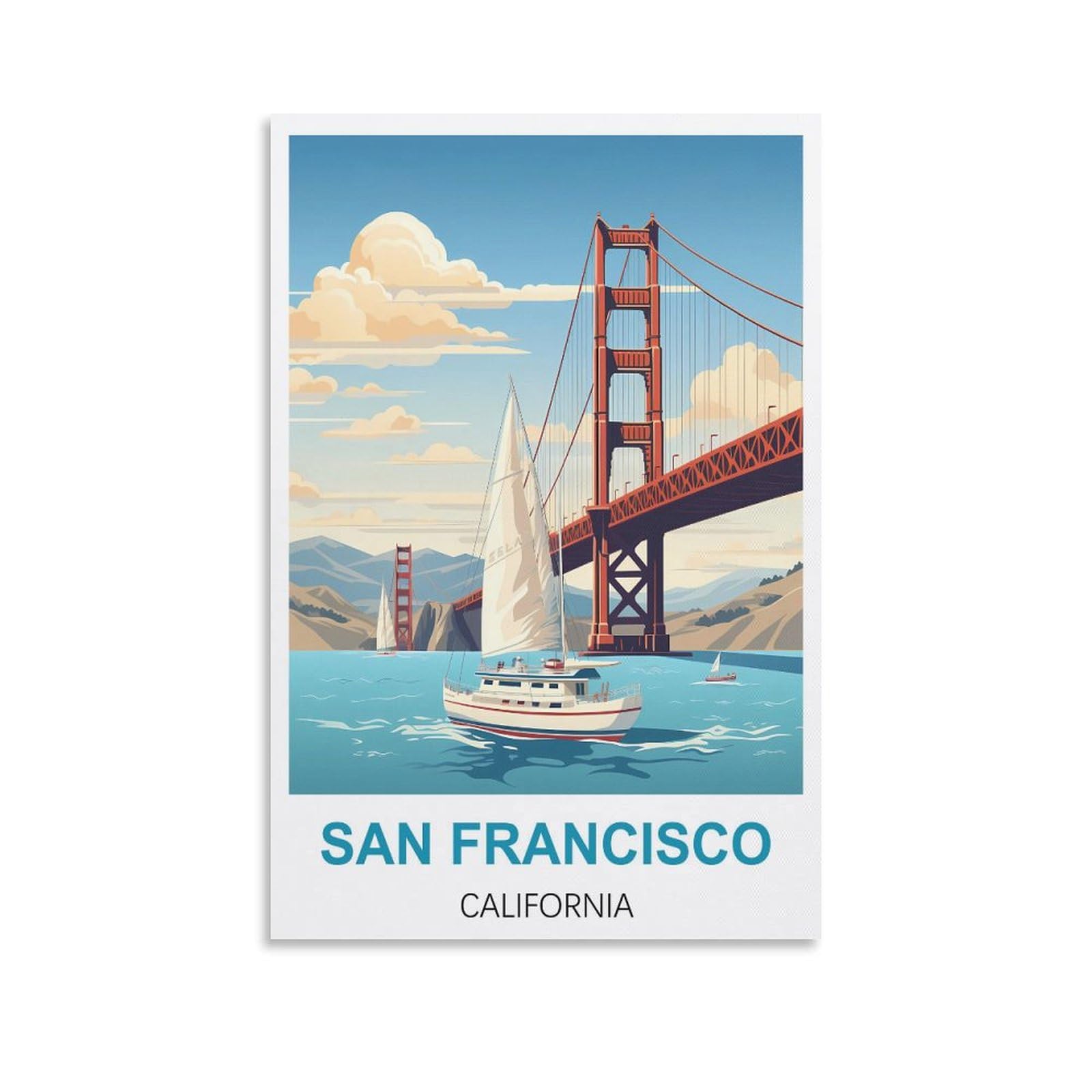 Retro Vintage Metal Tin Sign San Francisco Californias Vintage Retro Man Cave Bar Pub Shed Novelty Gift Tin Wall Décor Metal Sign 15x30cm