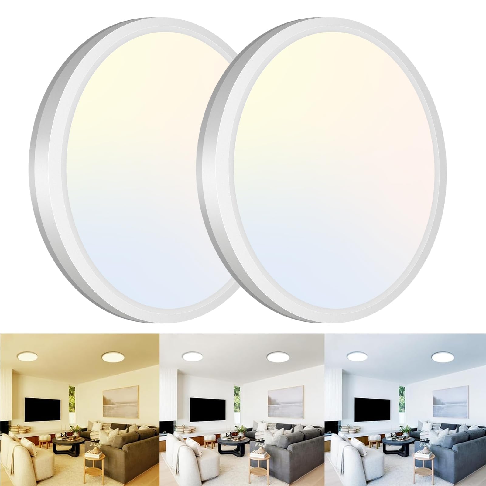 libtit 18CM Led Ceiling Light, 15W 1500LM Small Bathroom Lights