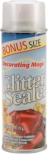 Chase Decorating Magic Spray Sellador de purpurina, 6 onzas, transparente