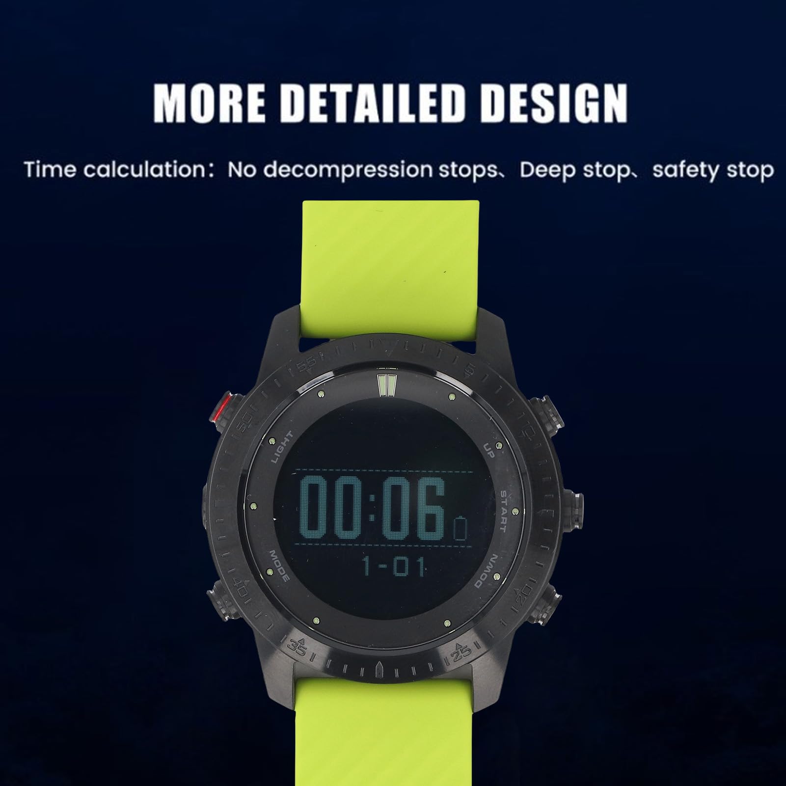 Keenso Reloj de Buceo con Sensor de Profundidad, Barómetro y Bluetooth para Bucear, Nadar y Snorkel