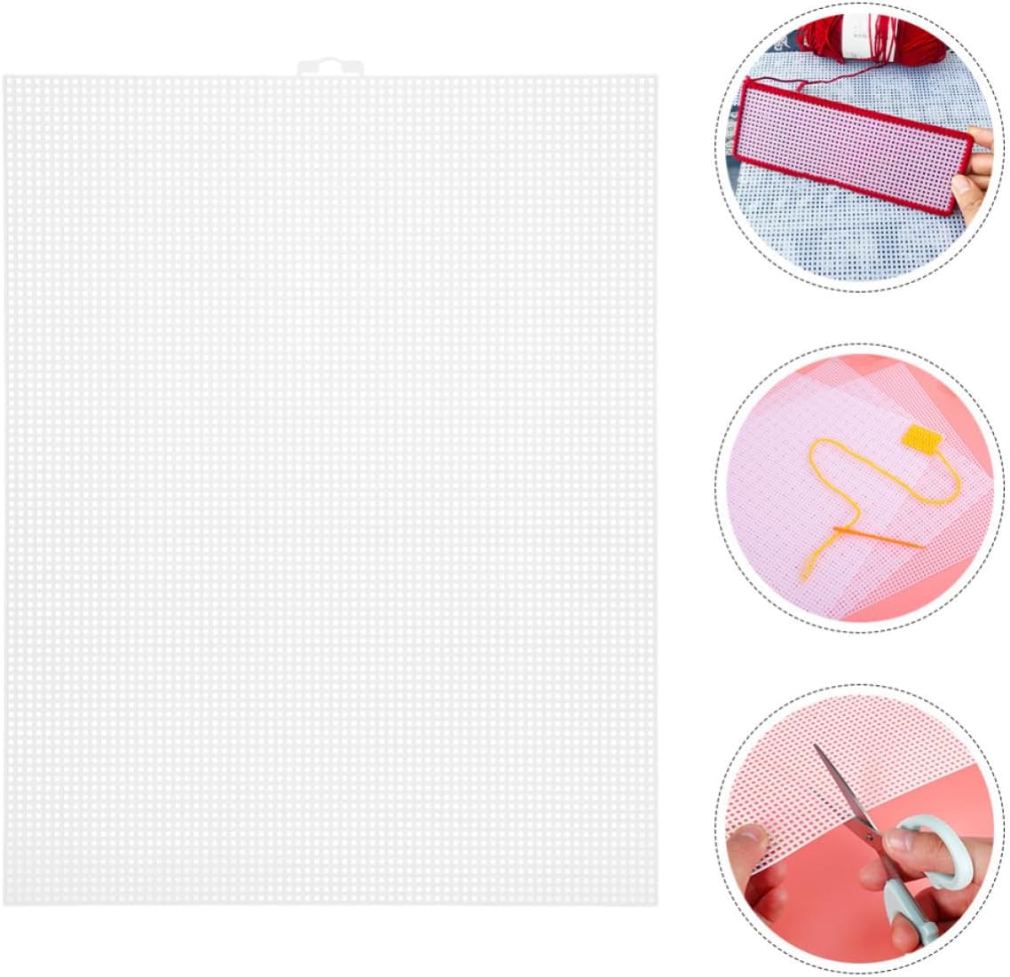 4 Pack Plastic Canvas Mesh Sheets for Needlework Craft Projects