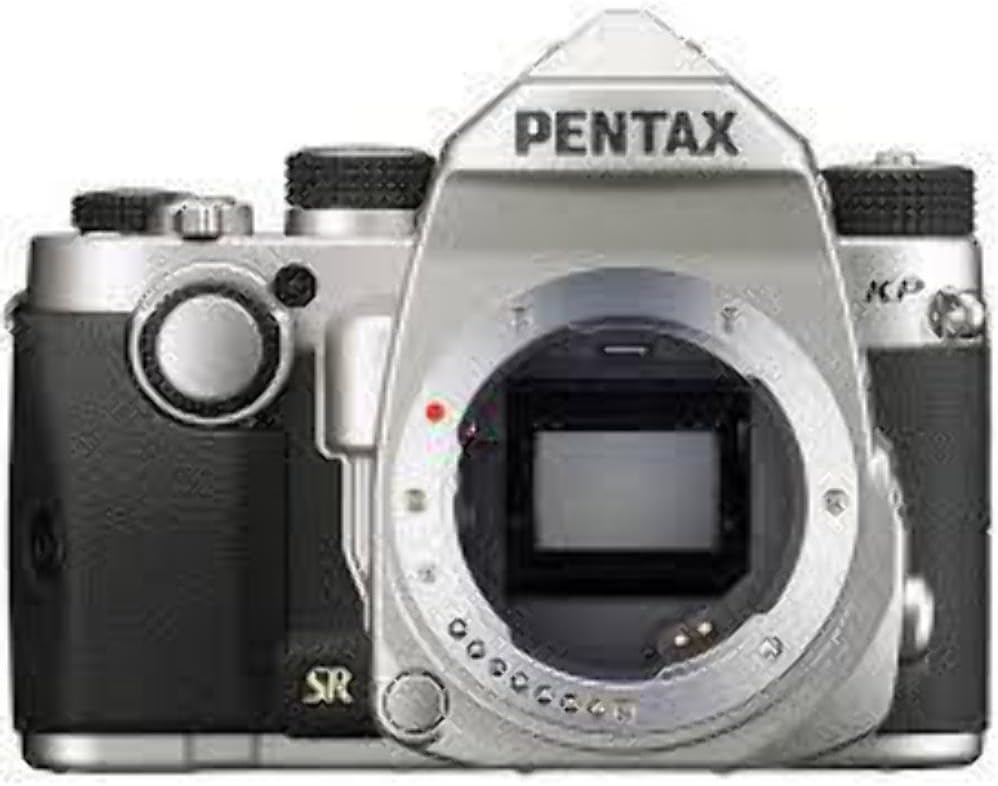 Pentax KP Silver Body 24.32 Ultra-Compact Weatherproof DSLR with 3" LCD, (Silver)