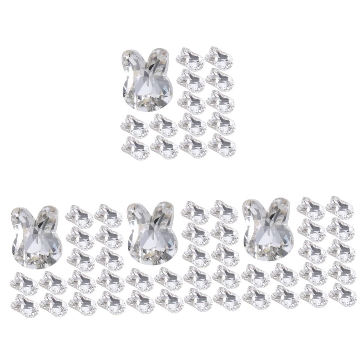 80pezzi Per Unghie Decorazioni Manicure Adorabili Per Nail Art Accessori Per Unghie Argentate