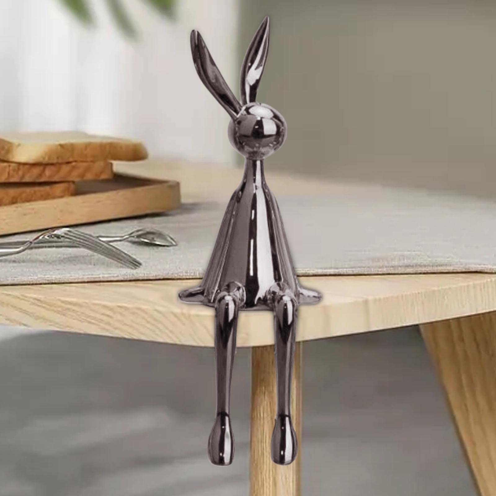 ショッピング純正 - ウサギの像の装飾、樹脂の個性的なウサギの工芸品