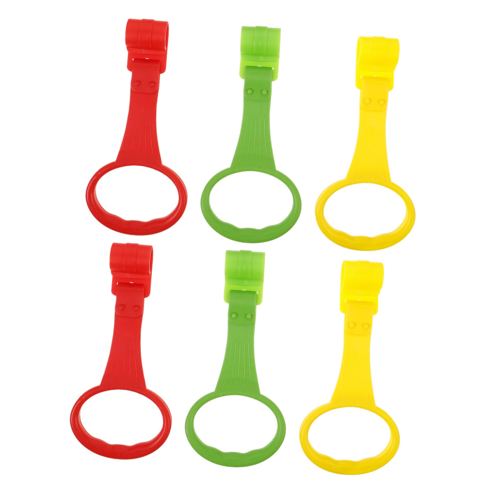 JOINPAYA 6pcs Pull up Rings Baby Bed Stand up Rings Toddler Hand Pull Safe Hanging Toys for Gym