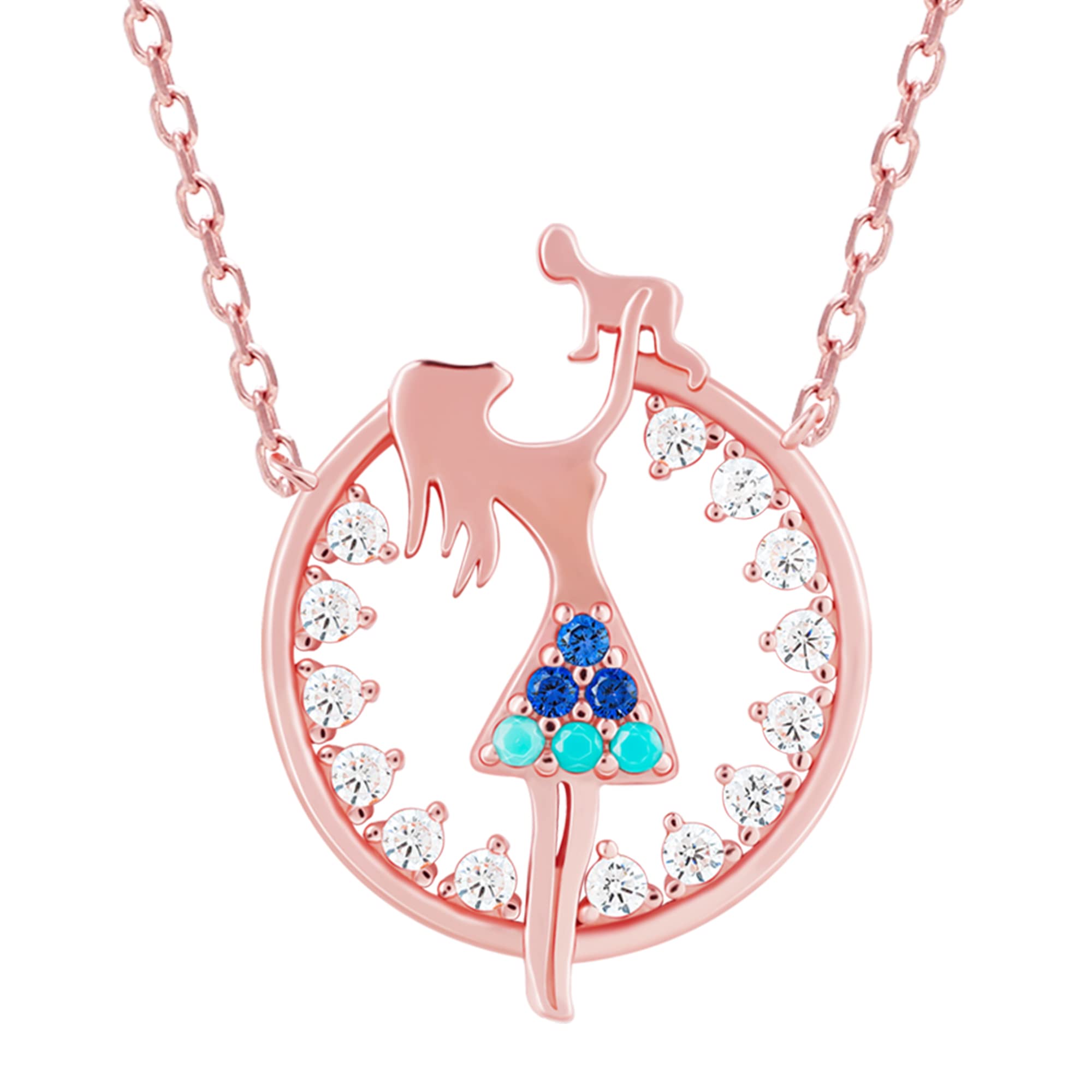 925 Silver Rosegold Mother's Love Necklace| Gifts for Girlfriend,Pendant to Gift Women & Girls | With Certificate of Authenticity and 925 Stamp | 6 Month Warranty*