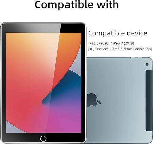 Miniatura 7 de NEW'C Paquete de 2 protectores de pantalla diseñados para iPad 9 (2021), iPad 8 (2020), iPad 7 (2019) de 10.2 pulgadas, 987 generación, marco de