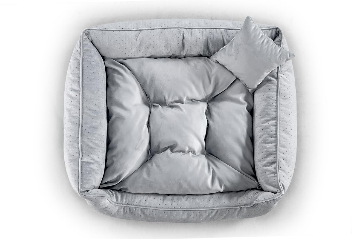 Gutekissen® Exklusiv Stoff Hundebett Hundeliege Hundekissen Hundeliege Hundeliege Hundeliege - Langlebige Materialien und hohe Qualität Basel XS-3XL (L-90x75, Anthrazit)