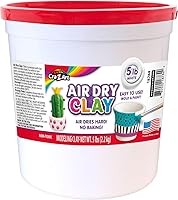 Cra-Z-Art Air Dry Clay 5lb Bucket - Natural White Modeling Clay for Sculpting, School Projects, Classrooms & Kids Crafts