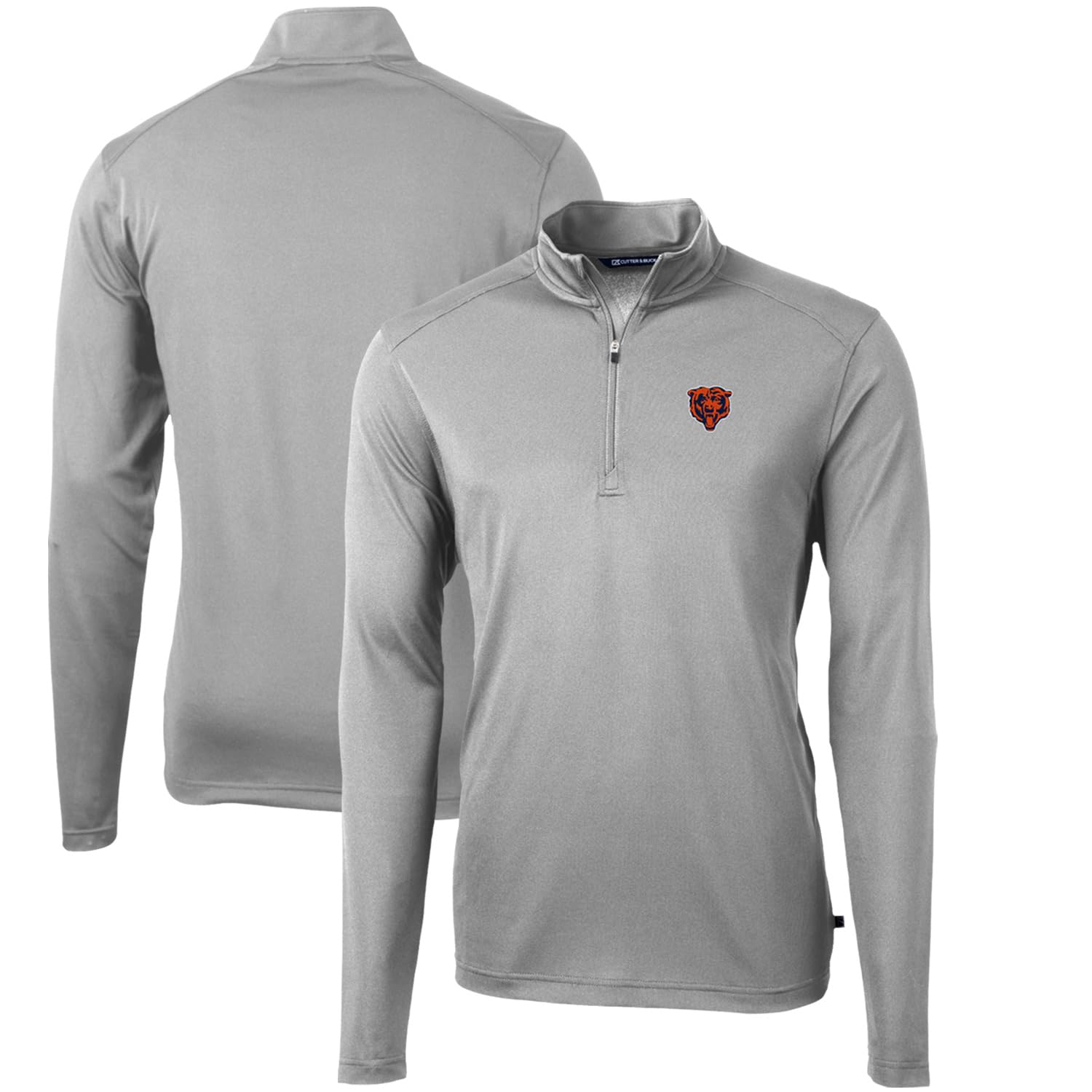 Cutter & Buck Men's NFL Throwback Logo Virtue Eco Pique Recycled Quarter-Zip Pullover Top