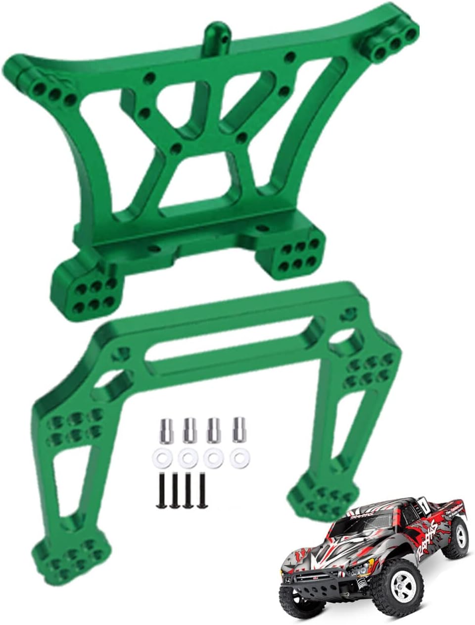 RCMYou Aluminum Front Rear Shock Tower Upgrades Part for 1/10 Slash 2WD VXL,Rustler