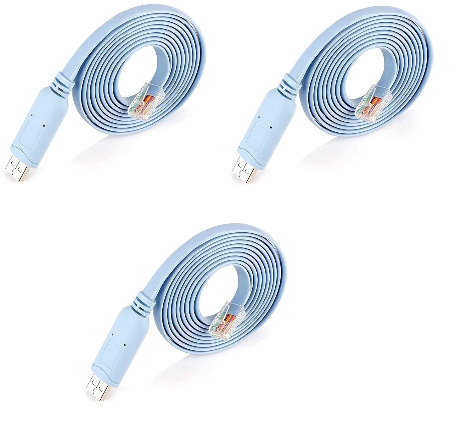 eFix FTDI Chip USB to RJ45 Cisco Console Cable Adapter Converter Switch Router Windows Linux Mac RS-232 (FTDIUSBRJ45, Blue) (Pack of 3) (B0BSKVDMXF) Amazon Price History, Amazon Price Tracker