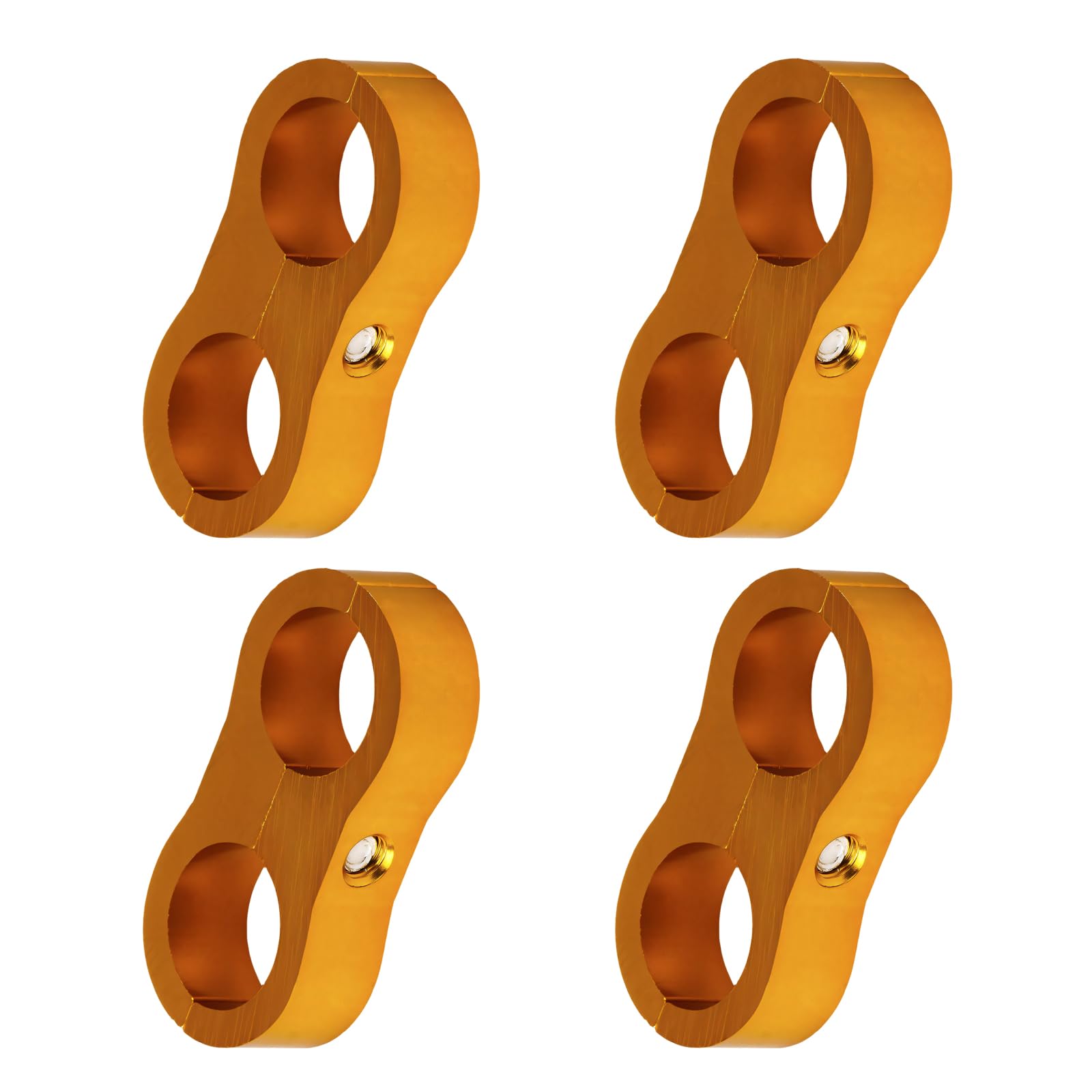 4Pcs Aviation Grade Aluminum AN8 Hose Clamps Simple Installs for Stable Fuels Line Separation in Vehicle Modifications Car Hose Owner