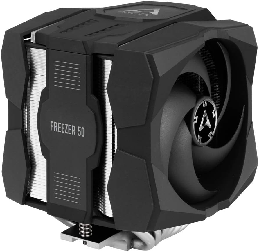 Top Brands ARCTIC Freezer 50 (incl. A-RGB Controller) - Multi Compatible Dual Tower CPU Cooler with A-RGB CPU Cooler for AMD and Intel, Two Pressure-Optimised Fans, 6 Heatpipes, Incl. MX-4 Thermal Paste