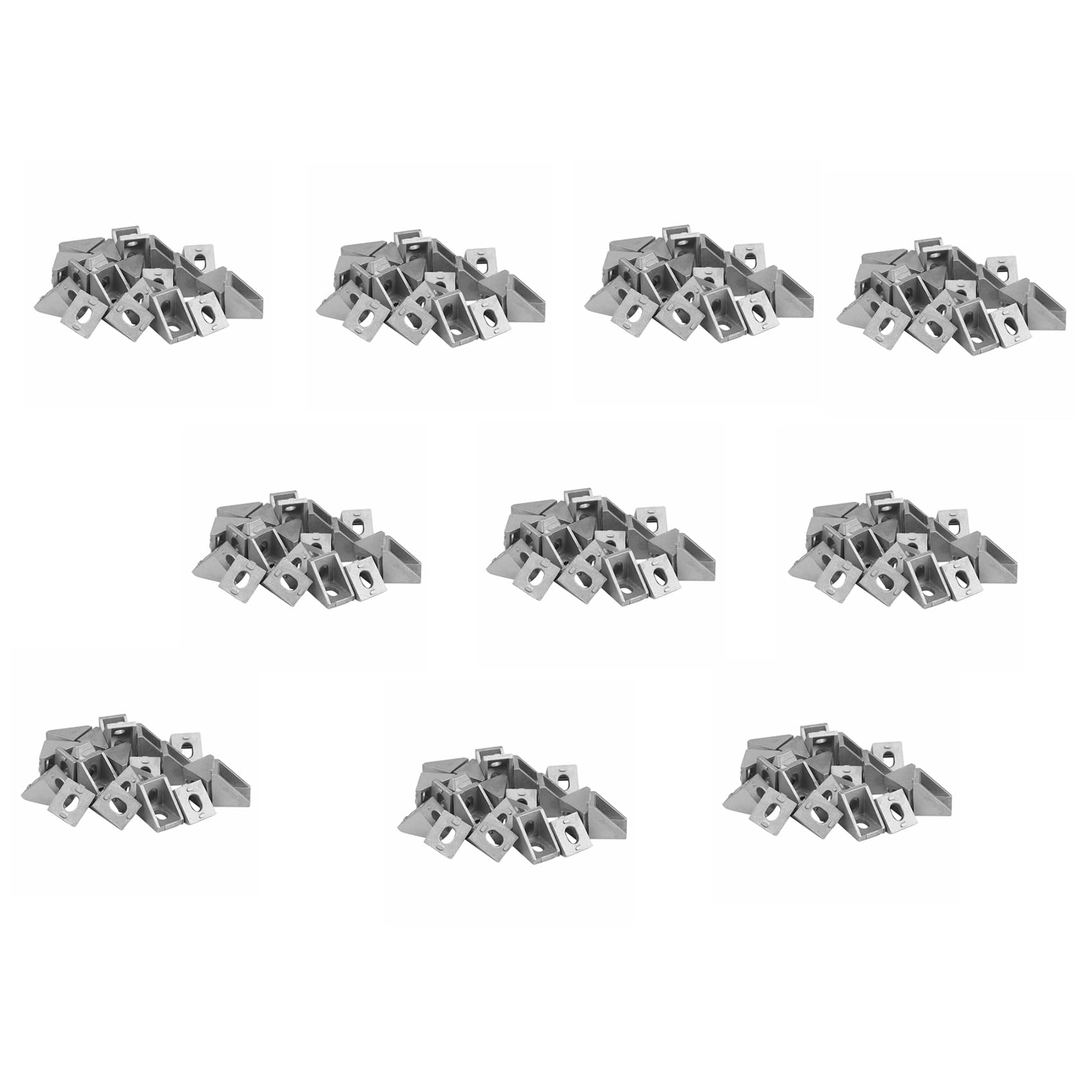 Ctrlzs 200Pcs 2020 Corner Fitting Angle Aluminum 20X 20 L Connector Bracket Fastener Match Use 2020 Industrial Aluminum Profile
