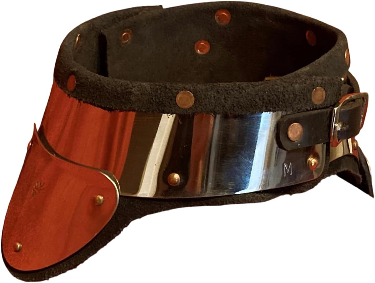 ARTIZANSTORE Stainless Steel and Leather Gorget delivers GREAT Protection for SCA rapier cut & thrust, longword and medieval heavy armored combat