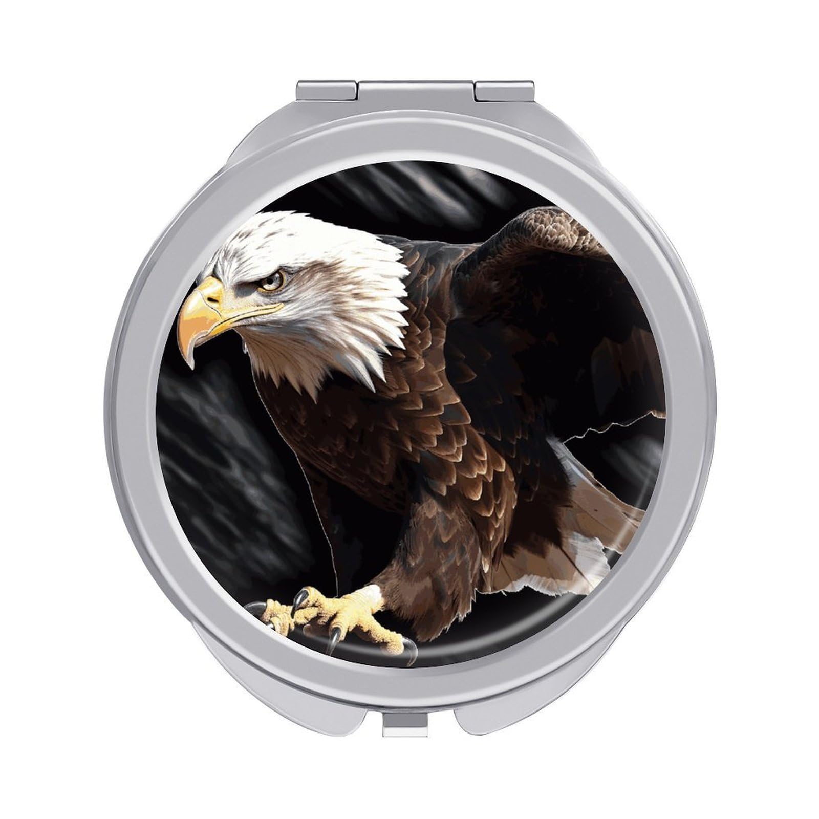 VstaDank an Eagle Compact Mirror for Purses Round Fashion Travel Makeup Mirror 2X /1x Magnifying Double Sides Mini Mirrors Portable Pocket Mirrors for Handbag Purse Women Gift