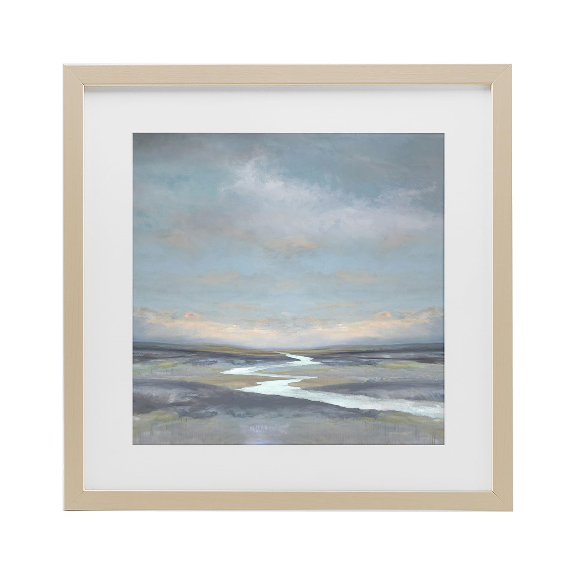 Stupell Industries Harvest Pine (Textured) 'Riverbend Misty Atmosphere'| Framed Print Under Glass