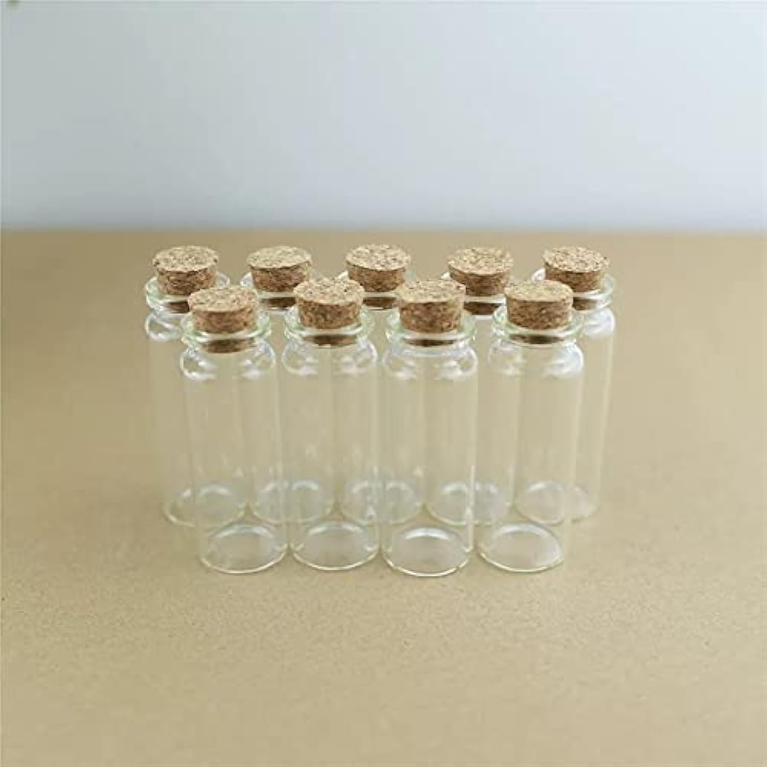 Perfect Pricee 12pcs Lovely Small Wish Bottle Tiny Clear Empty Wishing Glass Message Vial with Cork Stopper 1ml Mini Containers Bottle (6CM)-image-16