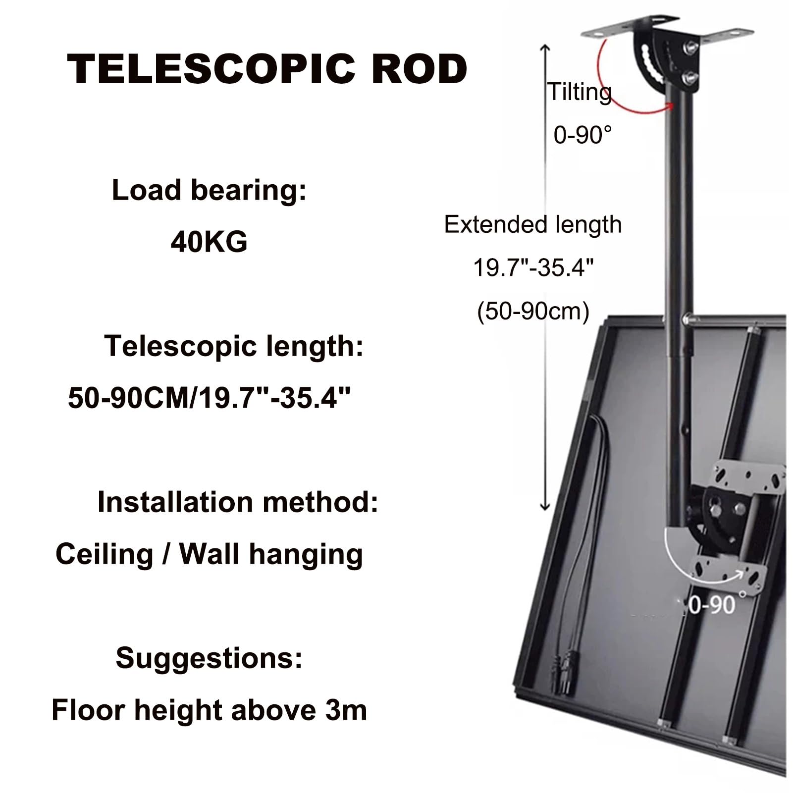 Ultra cienka ramka LED z zatrzaskową ramką, podświetlana tablica menu, tablica ścienna (50 cm x 100 cm / 19.7in x39.4in)