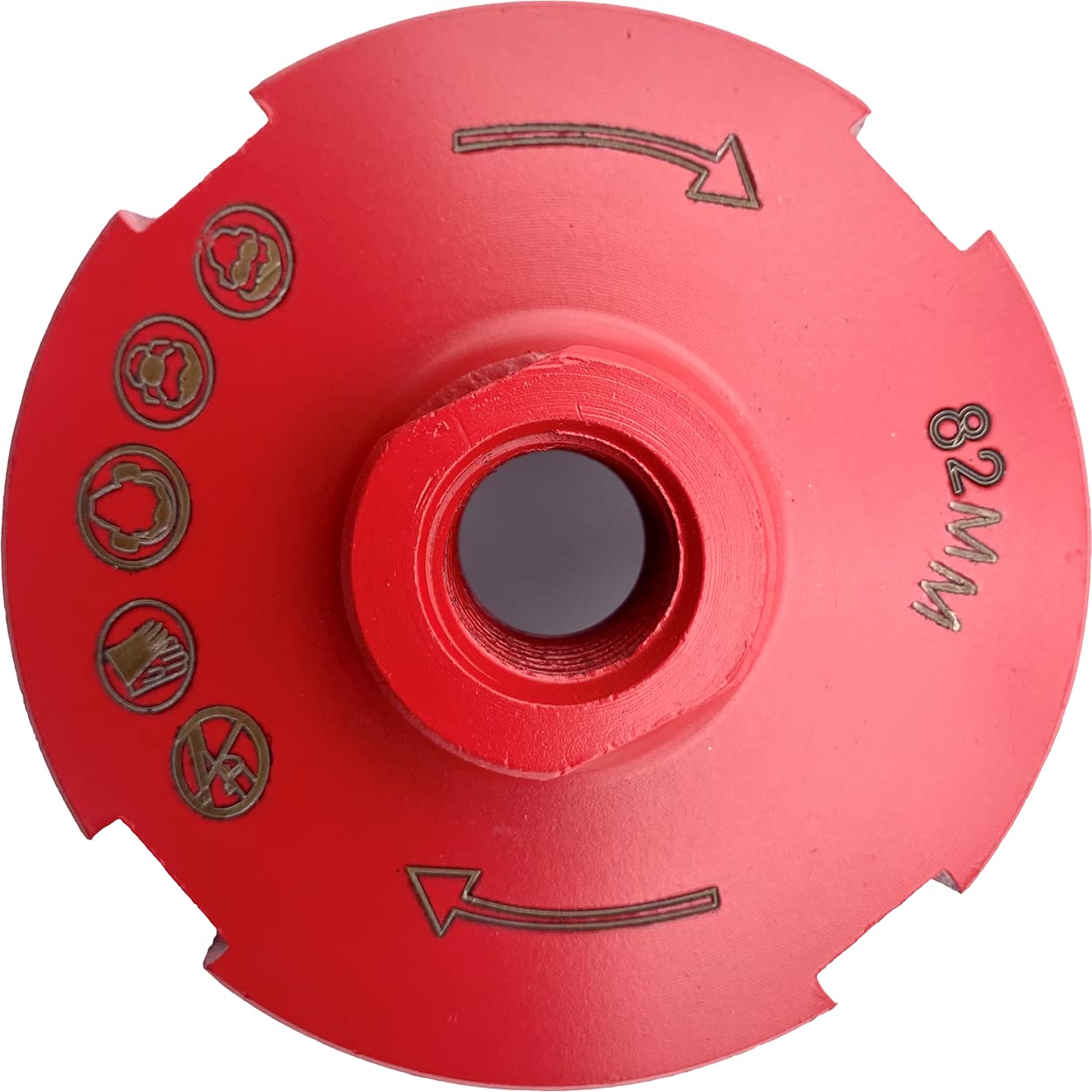 ESD-TOOLS | Corona de diamante con segmento turbo, broca de núcleo, broca de latas con alojamiento M16 | Diámetro de broca de 82 mm con SDS+ y broca centradora