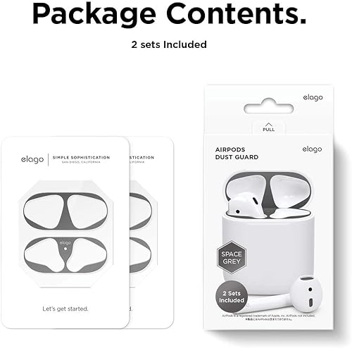 Miniatura 8 de elago  Protector antipolvo para AirPods (chapado en oro de 18 quilates, protege los AirPods de restos de hierro y metal, aspecto lujoso)