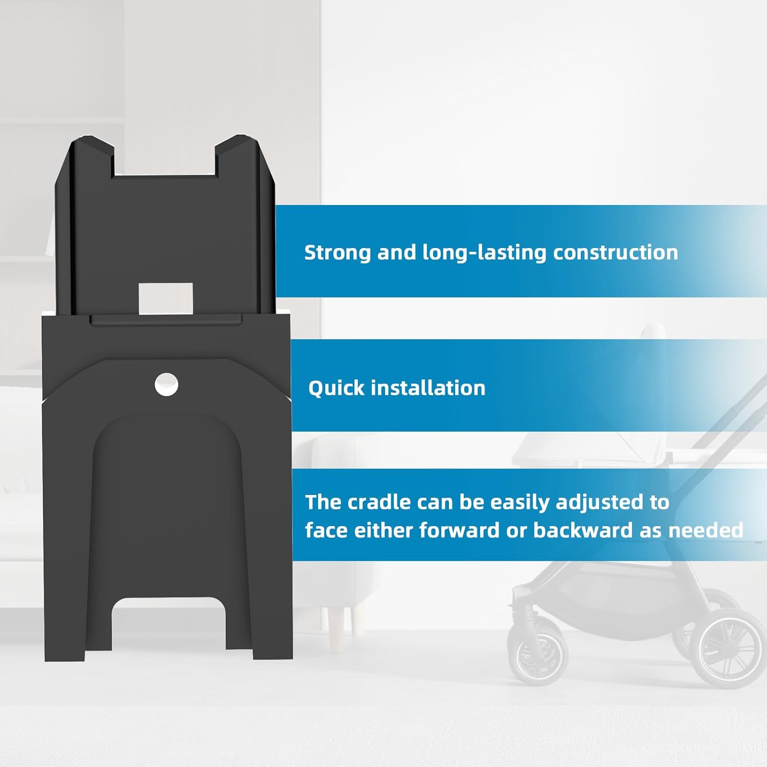 2-Pack Connector for Uppababy V1/V2/V3 Bassinets, Compatible with Nuna Triv Next & Swiv Strollers，Quick and Secure Installation, Strong and Sturdy,Upgrade Your Stroller Experience