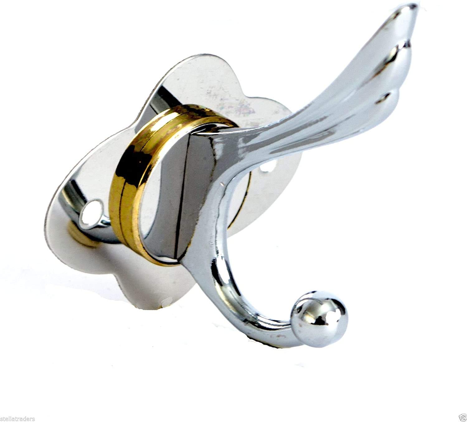 Rubyz Stainless Steel Flower Base Wall Mounted Hanger Hooks | Rust Resistant | Coat, Robe, Hat, Clothes, Towel Hooks Wall Hanger Rack